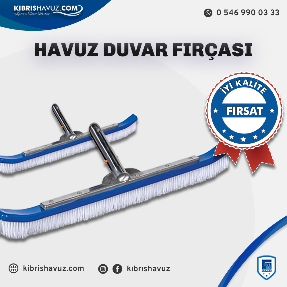 Gemaş Havuz Duvar Fırçası  | Havuz Fırçası | Gemaş Havuz Duvar Fırçası | kibrishavuz.com - Kıbrıs Havuz Kurulumu, Malzemeleri & Ekipmanları | Cyprus Pool Installation, Materials and Equipment