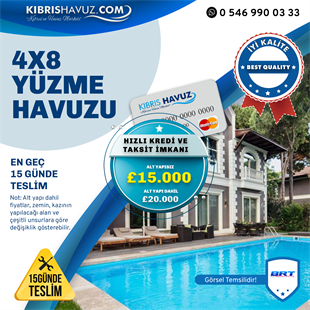4x8 Çelik Panel Havuz | Çelik Panel Havuz | 4X8 Çelik Panel Havuz  | kibrishavuz.com - Kıbrıs Havuz Kurulumu, Malzemeleri & Ekipmanları | Cyprus Pool Installation, Materials and Equipment