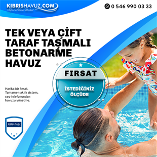 4X8 Taşmalı Betonarme Havuz | Betonarme Havuz | Pools Plus, Kuzey Kıbrıs’ın her bölgesinde tek taraflı ve çift taraflı taşmalı betonarme havuz çözümleri sunarak estetik, dayanıklılık ve konforu bir araya getirir. 