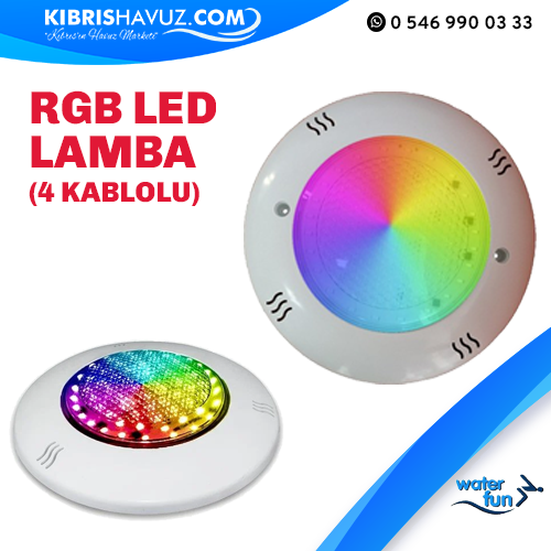 RGB 4 Kablolu Sıva Üstü  Havuz Lambası - WaterFun | Havuz Lambaları | RGB  Sıva Üstü  Havuz Lambası - WaterFun