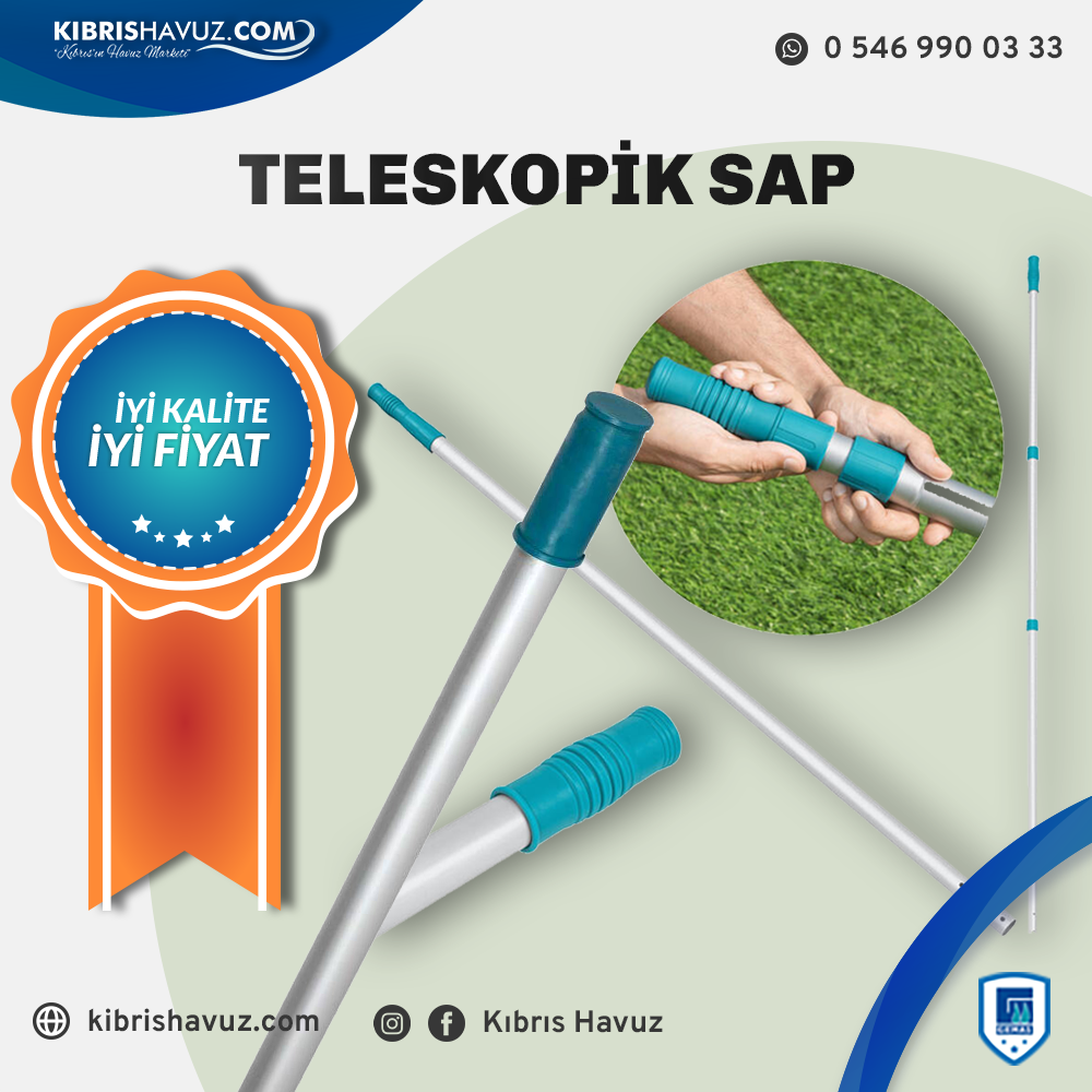 Teleskopik Sap 2x2 m | Teleskopik Sap | Teleskopik Sap | Teleskopik Sap 2x300cm | BRT | Havuz.com.tr - Havuz Malzemeleri & Ekipmanları