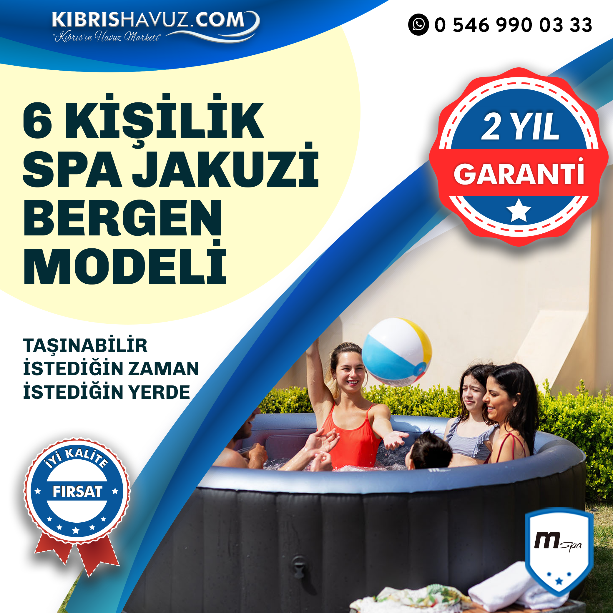 Spa Jakuzi Bergen - 6 Kişilik  | Spa Jakuzi Sauna | Spa Jakuzi | Spa Jakuzi Bergen - 6 Kişilik | MSPA | kibrishavuz.com - Hazır Havuz Sistemleri & Ekipmanları