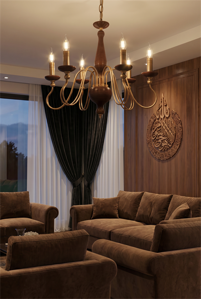 Avonni, 1928 Ailesi Eskitme Kaplama Ahşap Avize