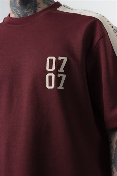 Erkek 07 Şerit Detaylı Regular Fit Eşofman Takımı Bordo