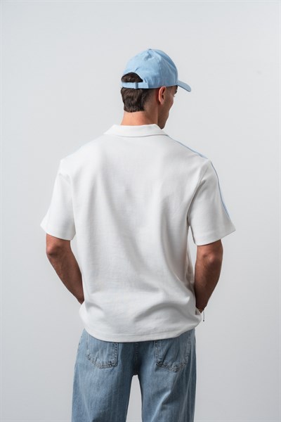 Erkek Arjantin Retro Forma T-Shirt Ekru