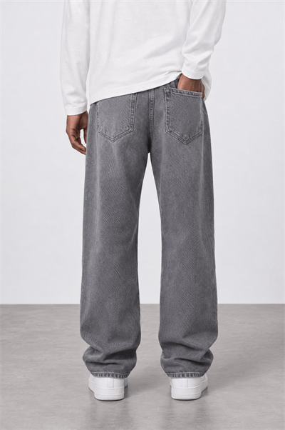 Erkek Baggy Jean Açık Gri
