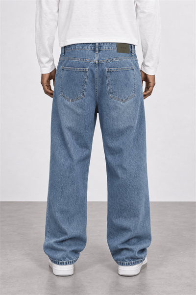 Erkek Baggy Jean Açık Mavi