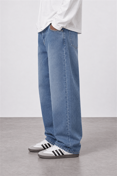 Erkek Baggy Jean Açık Mavi