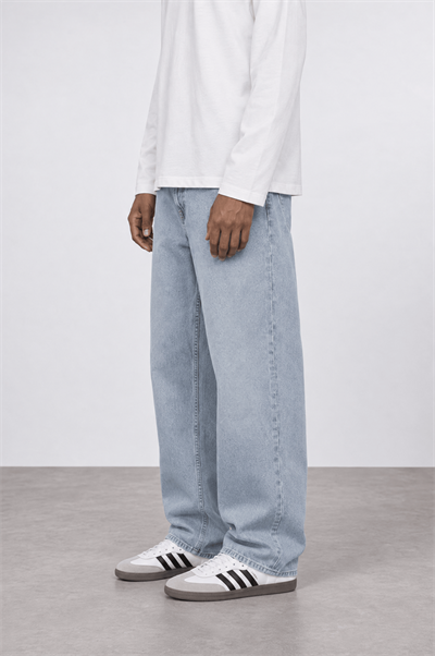Erkek Baggy Jean Buz Mavisi