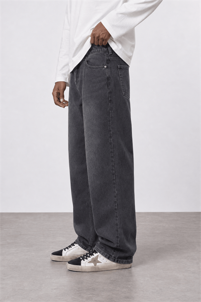 Erkek Baggy Jean Kar Yıkama
