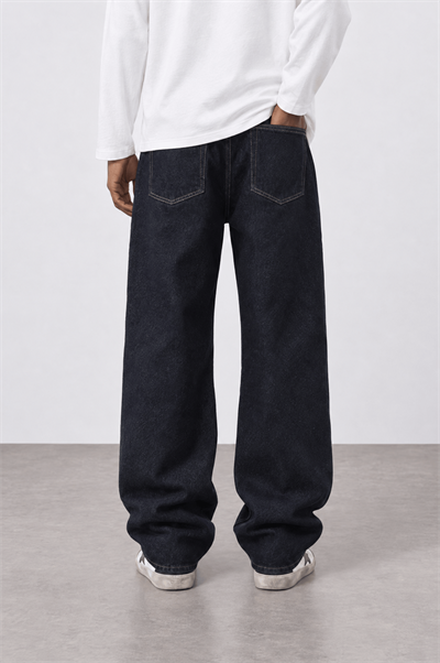 Erkek Baggy Jean Lacivert