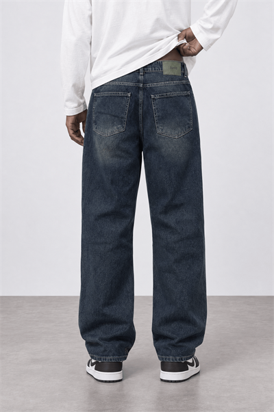 Erkek Baggy Jean Tint Mavi