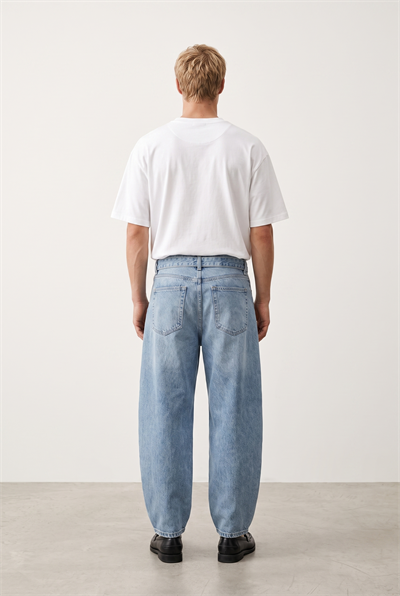 Erkek Barrel Fit Jean Açık Mavi