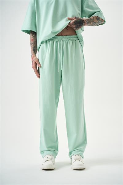 Erkek Basic Baggy Eşofman Altı Su Yeşili