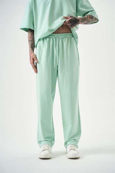 Erkek Basic Baggy Eşofman Altı Su Yeşili