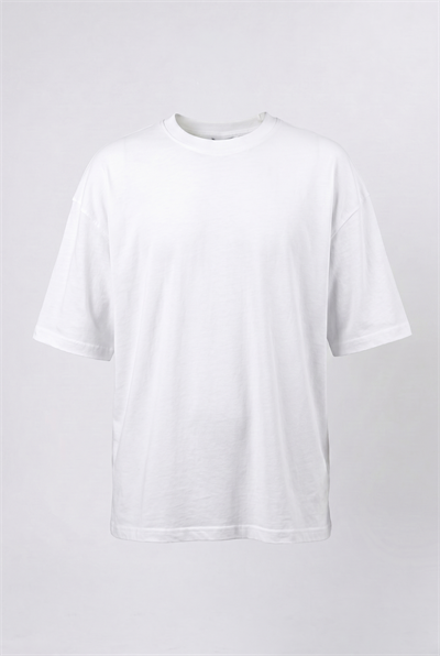 Erkek Basic Oversize T-Shirt Ekru