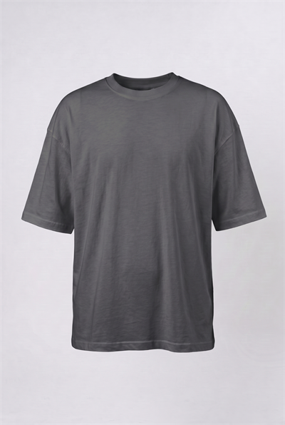 Erkek Basic Oversize T-Shirt Füme
