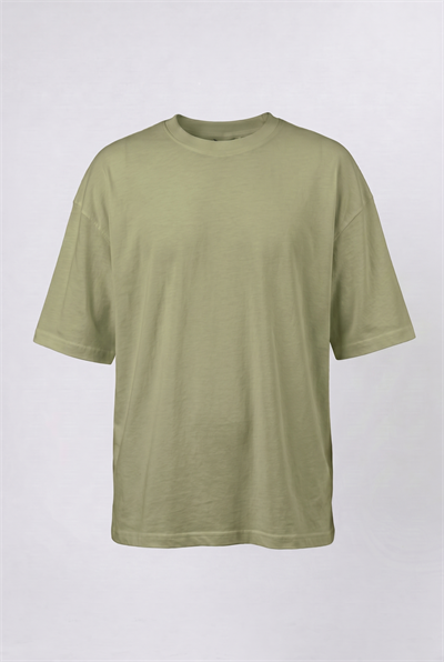 Erkek Basic Oversize T-Shirt Haki