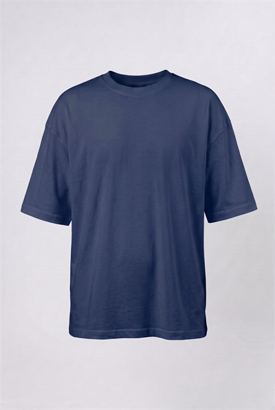 Erkek Basic Oversize T-Shirt Lacivert