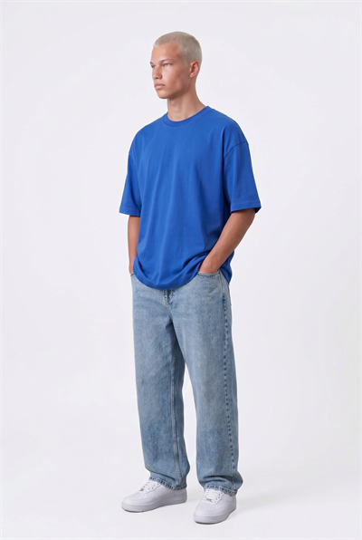 Erkek Basic Oversize T-Shirt Saks