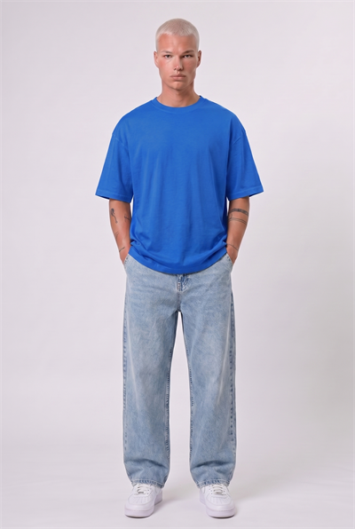 Erkek Basic Oversize T-Shirt Saks