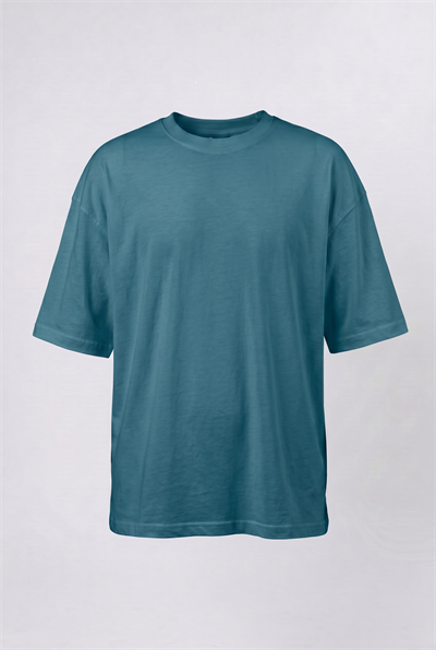 Erkek Basic Oversize T-Shirt Zümrüt