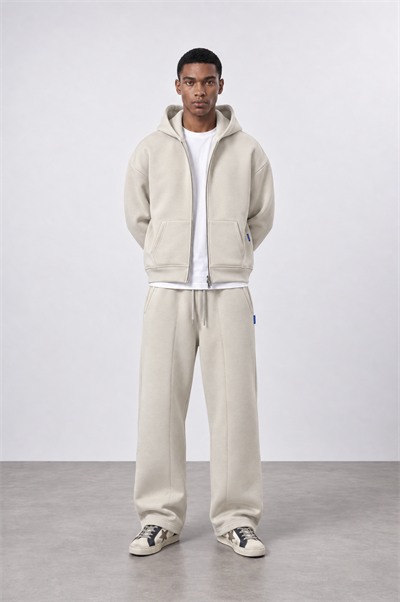 Erkek Basic Panda Baggy Eşofman Altı Bej