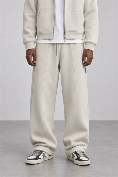Erkek Basic Panda Baggy Eşofman Altı Bej