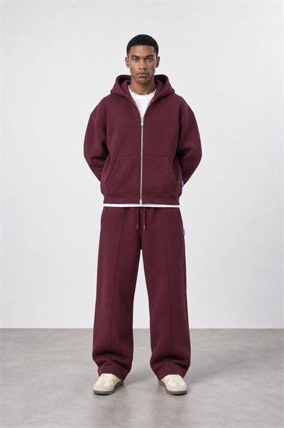 Erkek Basic Panda Baggy Eşofman Altı Bordo