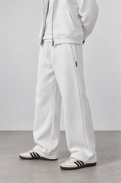 Erkek Basic Panda Baggy Eşofman Altı Ekru