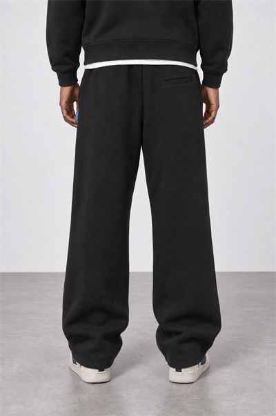Erkek Basic Panda Baggy Eşofman Altı Siyah
