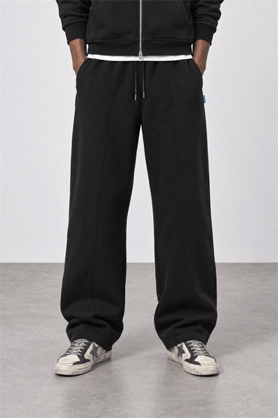 Erkek Basic Panda Baggy Eşofman Altı Siyah