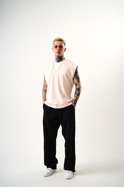 Erkek Basic Tank Top Atlet Pembe