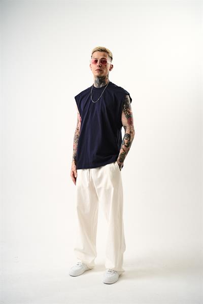 Erkek Basic Tank Top Atlet İndigo