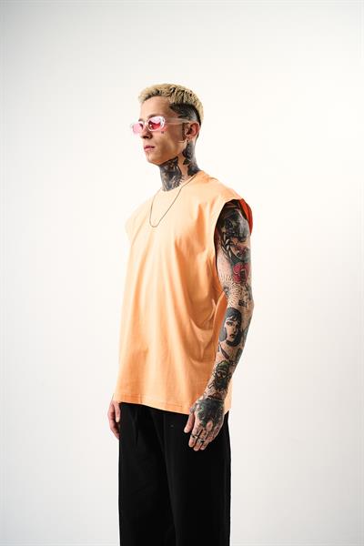Erkek Basic Tank Top Atlet Şeftali