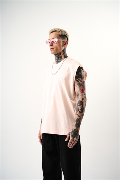Erkek Basic Tank Top Atlet Pembe