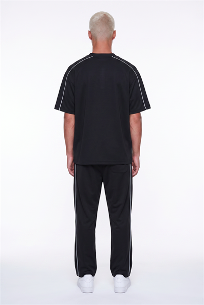 Erkek Court Baskılı Regular Fit Eşofman Takımı Siyah
