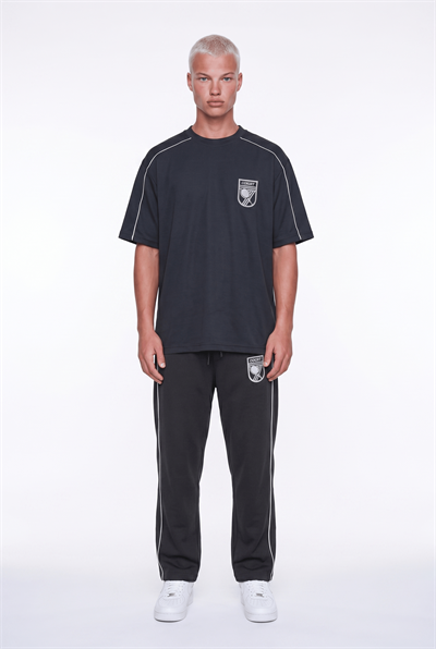 Erkek Court Baskılı Regular Fit Eşofman Takımı Siyah