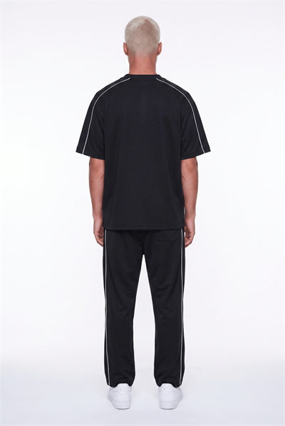 Erkek Court Baskılı Regular Fit Eşofman Takımı Siyah