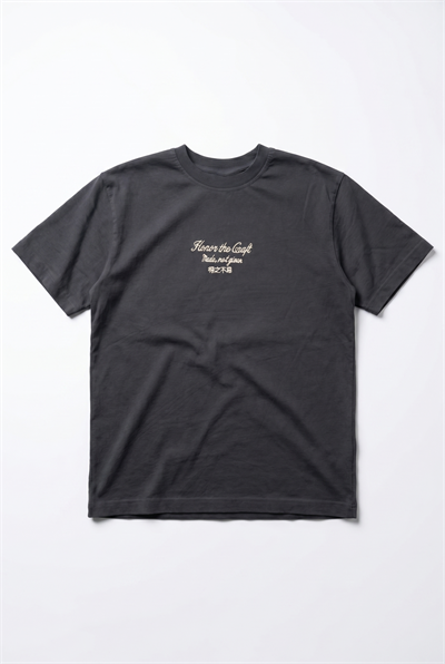 Erkek Craft Nakış Detaylı Oversize T-Shirt Füme