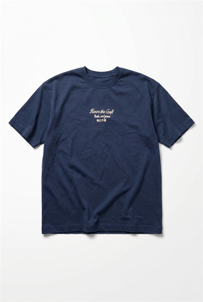 Erkek Craft Nakış Detaylı Oversize T-Shirt Lacivert