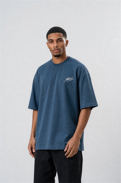 Erkek Del Piero Baskılı Oversize T-Shirt Petrol
