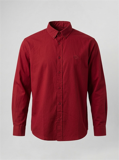 Erkek Dokulu Dolgun Oversize Gömlek Bordo
