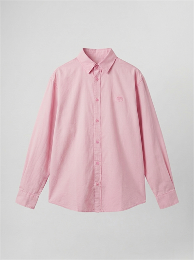 Erkek Dokulu Dolgun Oversize Gömlek Pembe