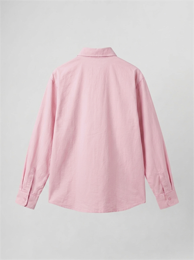 Erkek Dokulu Dolgun Oversize Gömlek Pembe