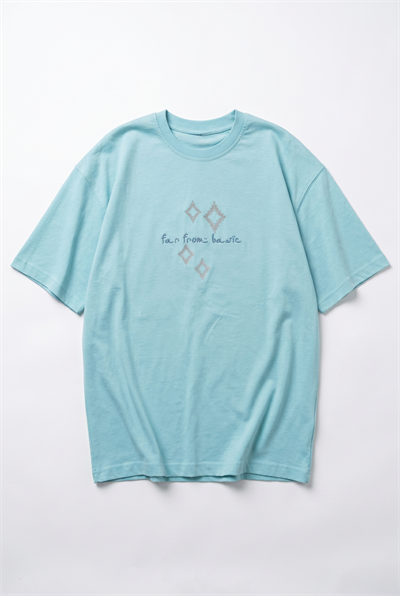 Erkek FFB Nakış Detaylı Oversize T-Shirt Bebe Mavi