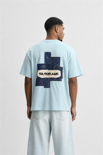 Erkek FFB Patch Oversize T-Shirt Bebe Mavi