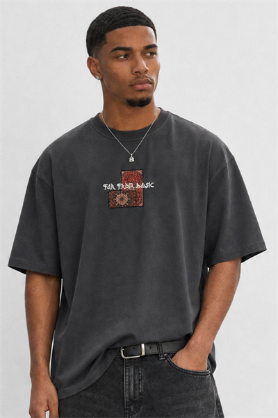 Erkek FFB Patch Oversize T-Shirt Füme