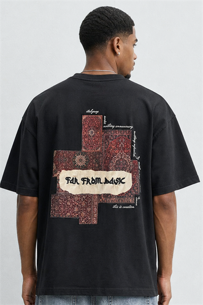 Erkek FFB Patch Oversize T-Shirt Siyah