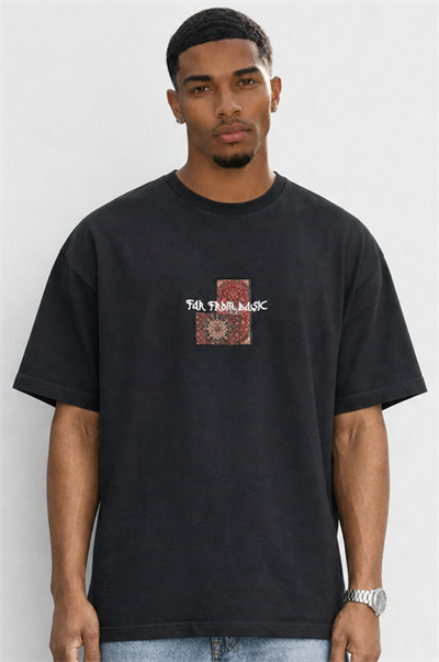 Erkek FFB Patch Oversize T-Shirt Siyah